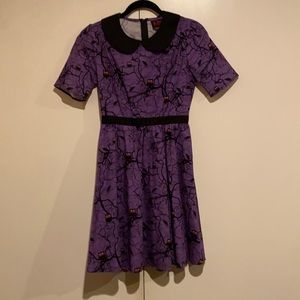 Cute A-line Halloween dress with spooky owl design
